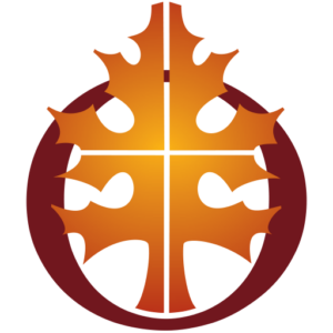 Oak Grove's Logo - Orange/Gold Oak Leaf inside an O